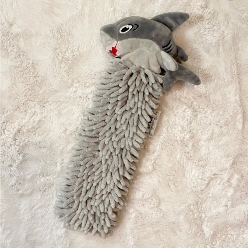 Norwex microfibre Baby Shark Pet to Dry, drying towel for kids, 16 inches long .
